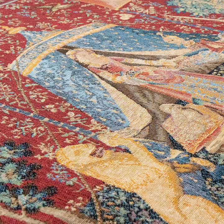 A hölgy és az unikornis gobelin faliszőnyeg (jacquard szövés)