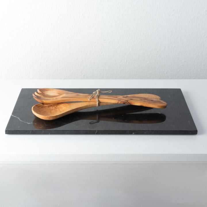 Kézműves olajfa salátáskanál készlet