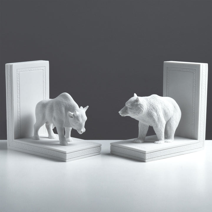 Bika és medve könyvtámasz (erő és egyensúly szimbóluma)