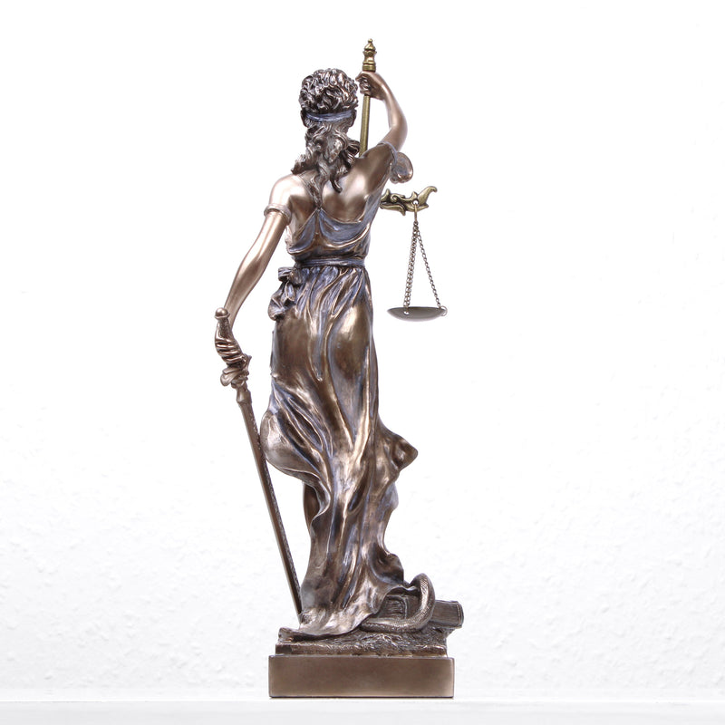 Lady Justice Szobor Justitiáról (Hidegen öntött bronz)