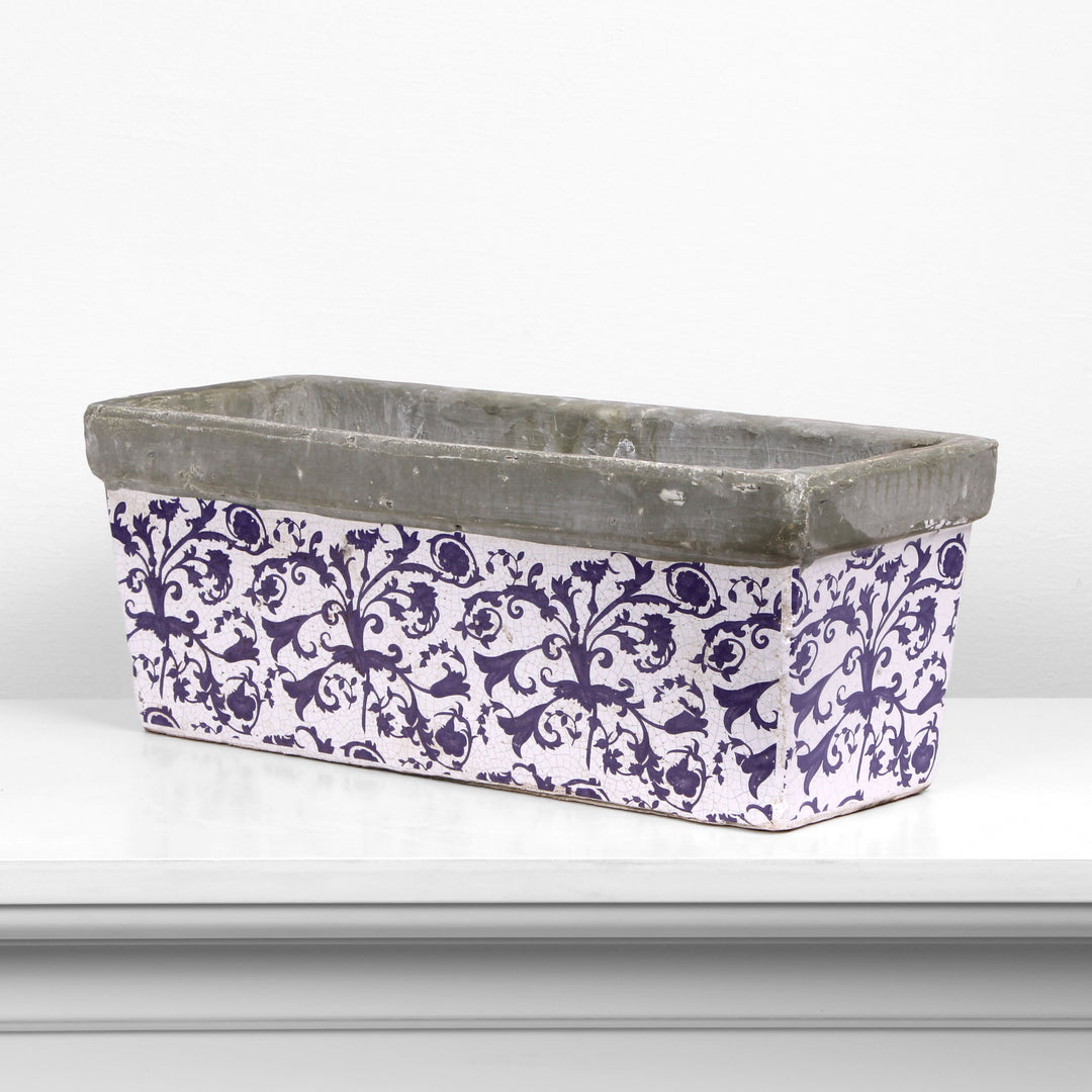 Metiterrán Szögletes Kék Kaspó