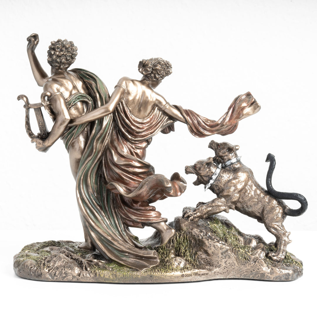 Orfeusz és Eurüdiké szobor – Menekülés az alvilágból (Hidegen öntött bronz szobor)