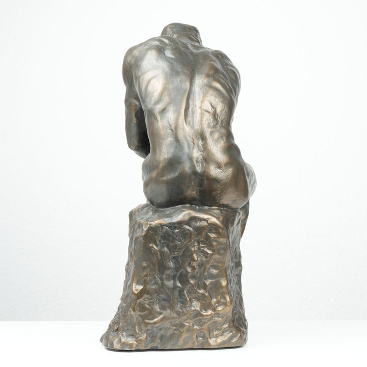 A Gondolkodó Szobor Rodin Alkotása (Nagy, Hideg öntvény bronz szobor)