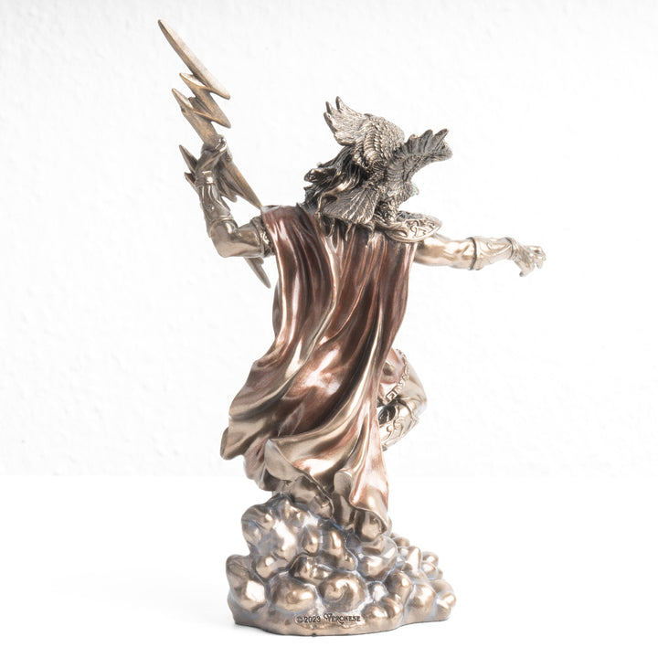 Zeusz görög isten szobor – Olümposz királya (Hidegen öntött bronz szobor)