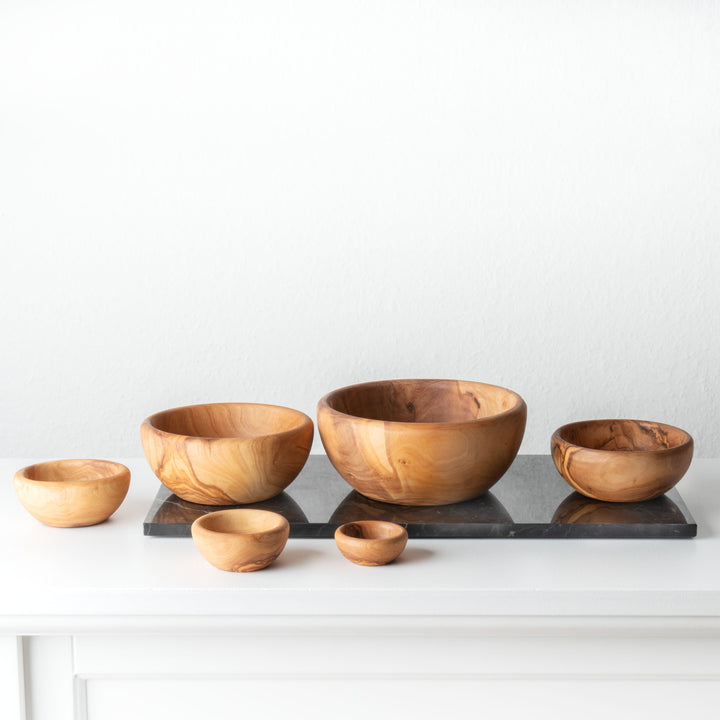 Kézműves olajfa tálkészlet (6 db-os)