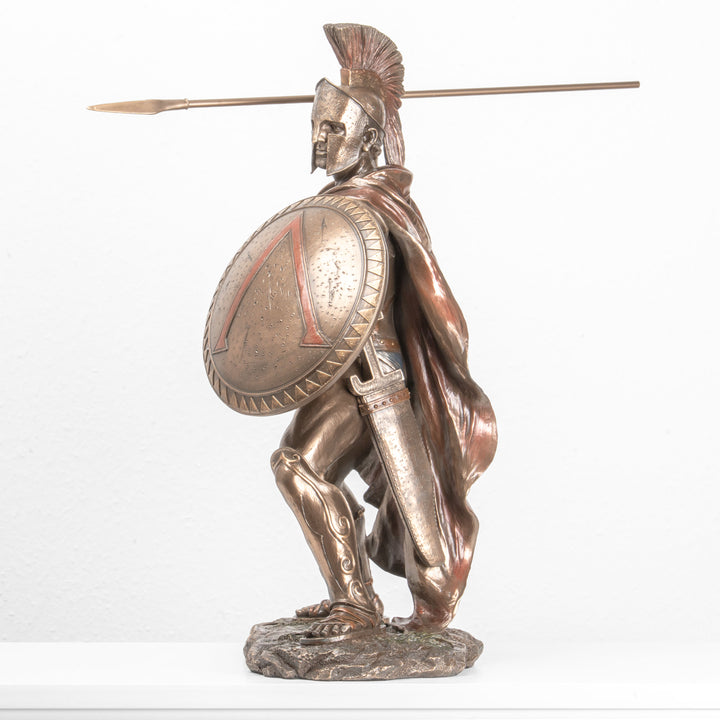 Leonidász Görög Harcos Bronz Szobor – Thermopülai Hős (Nagy – Hidegen Öntött Bronz Szobor)