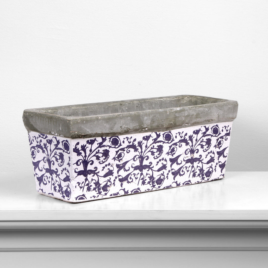 Metiterrán Szögletes Kék Kaspó