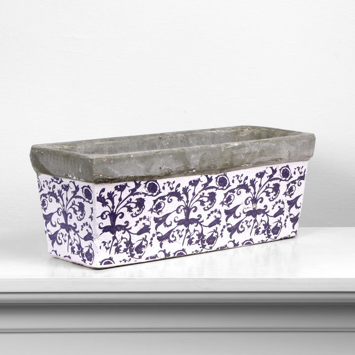 Metiterrán Szögletes Kék Kaspó