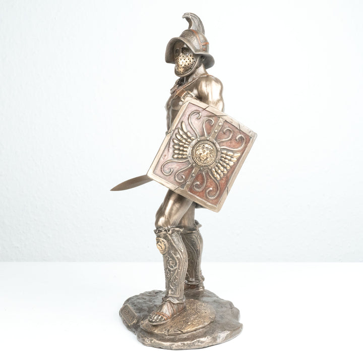 Murmillo Gladiátor Szobor (Hidegen öntött bronz szobor)