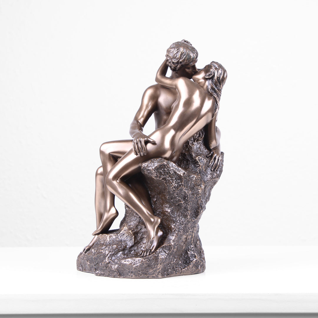 Rodin: A Csók Szobor (Hideg öntvény bronz szobor)