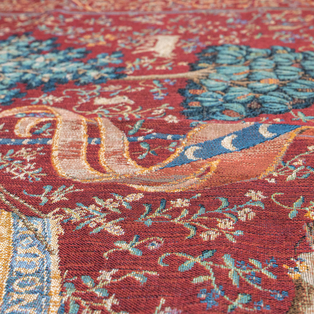 A hölgy és az unikornis gobelin faliszőnyeg (jacquard szövés)