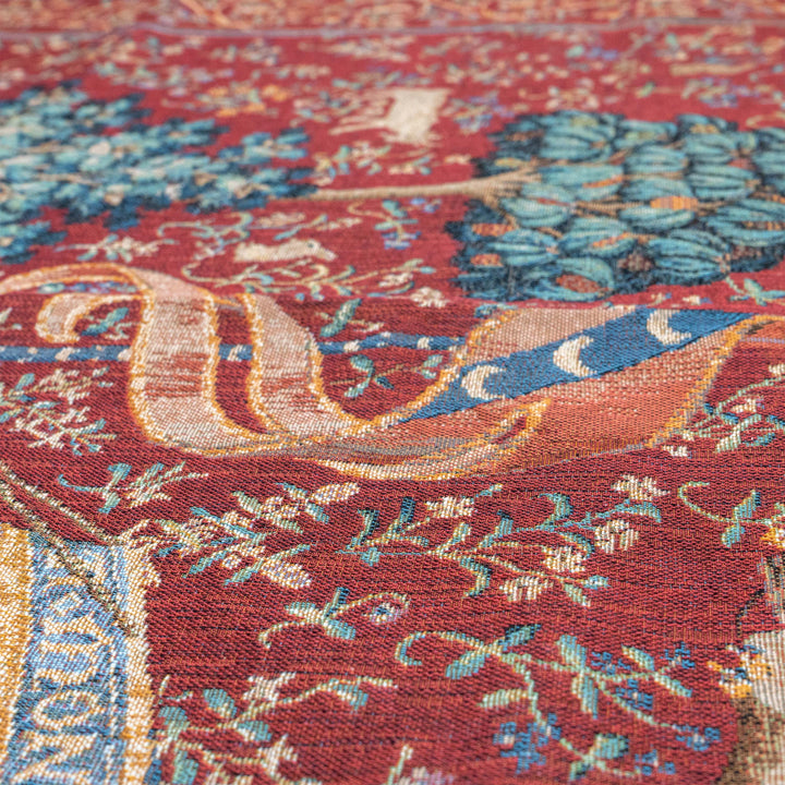 A hölgy és az unikornis gobelin faliszőnyeg (jacquard szövés)