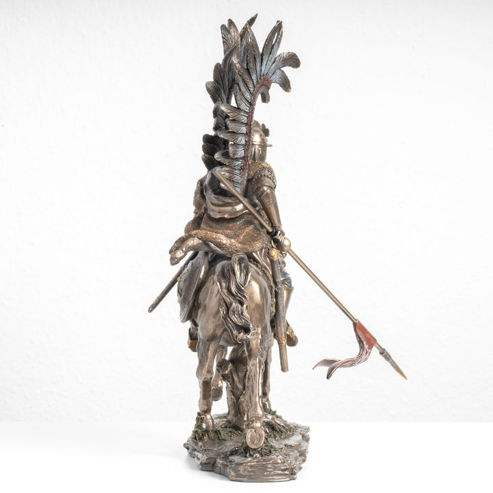 Szárnyas huszár szobor – Lengyel elit lovasság (Hidegen öntött bronz szobor)