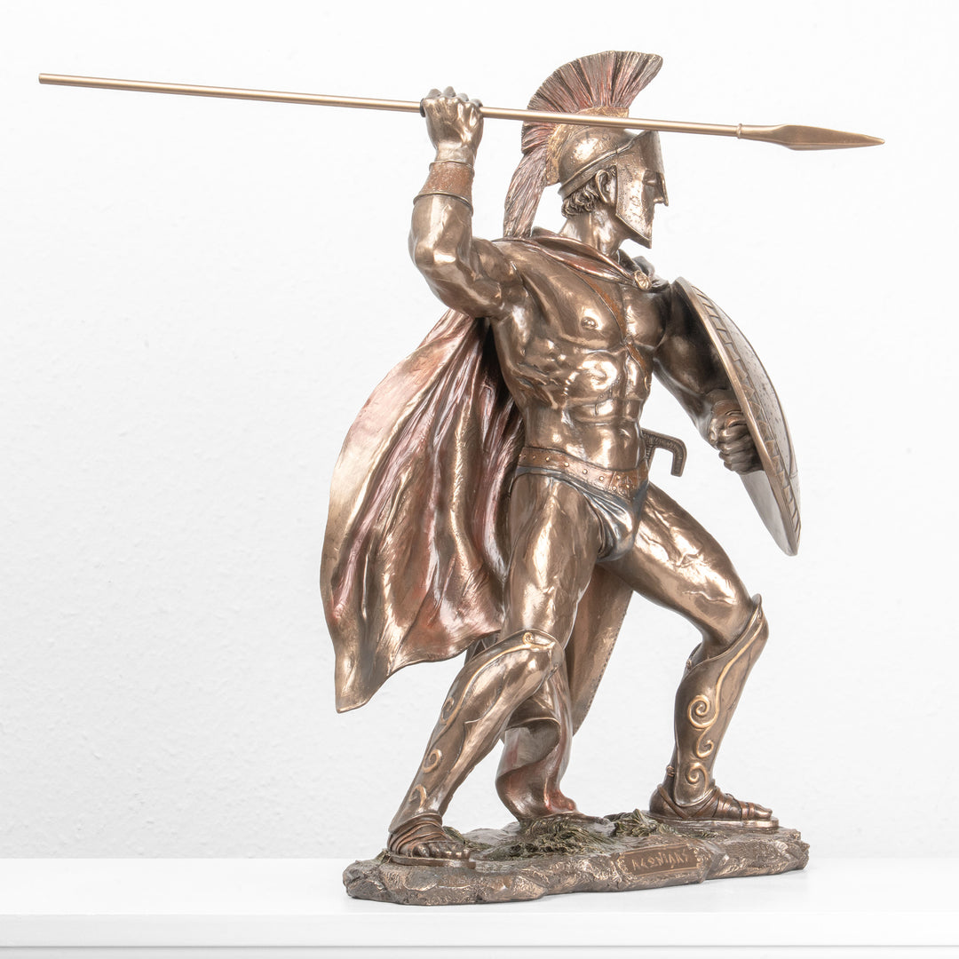 Leonidász Görög Harcos Bronz Szobor – Thermopülai Hős (Nagy – Hidegen Öntött Bronz Szobor)
