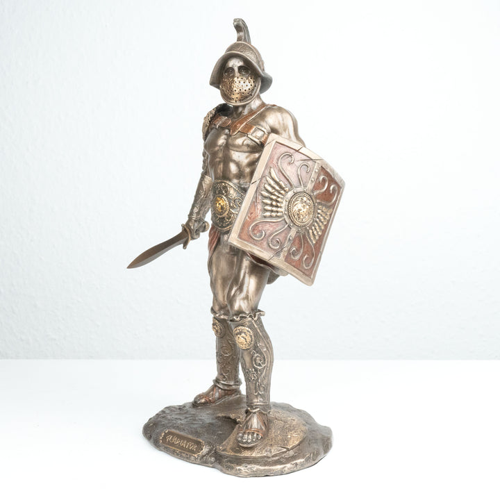 Murmillo Gladiátor Szobor (Hidegen öntött bronz szobor)