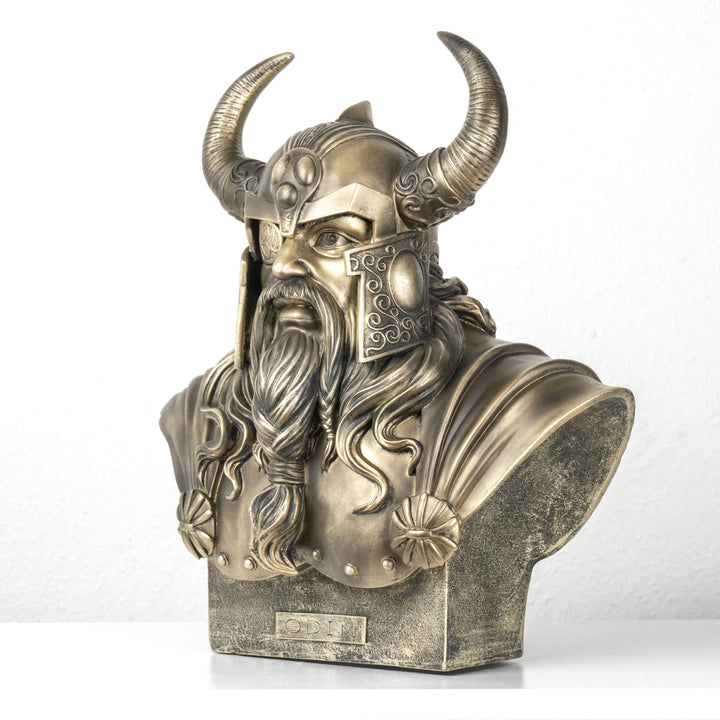 Odin mellszobor — Az északi istenek atyja (Bronz hatású szobor)