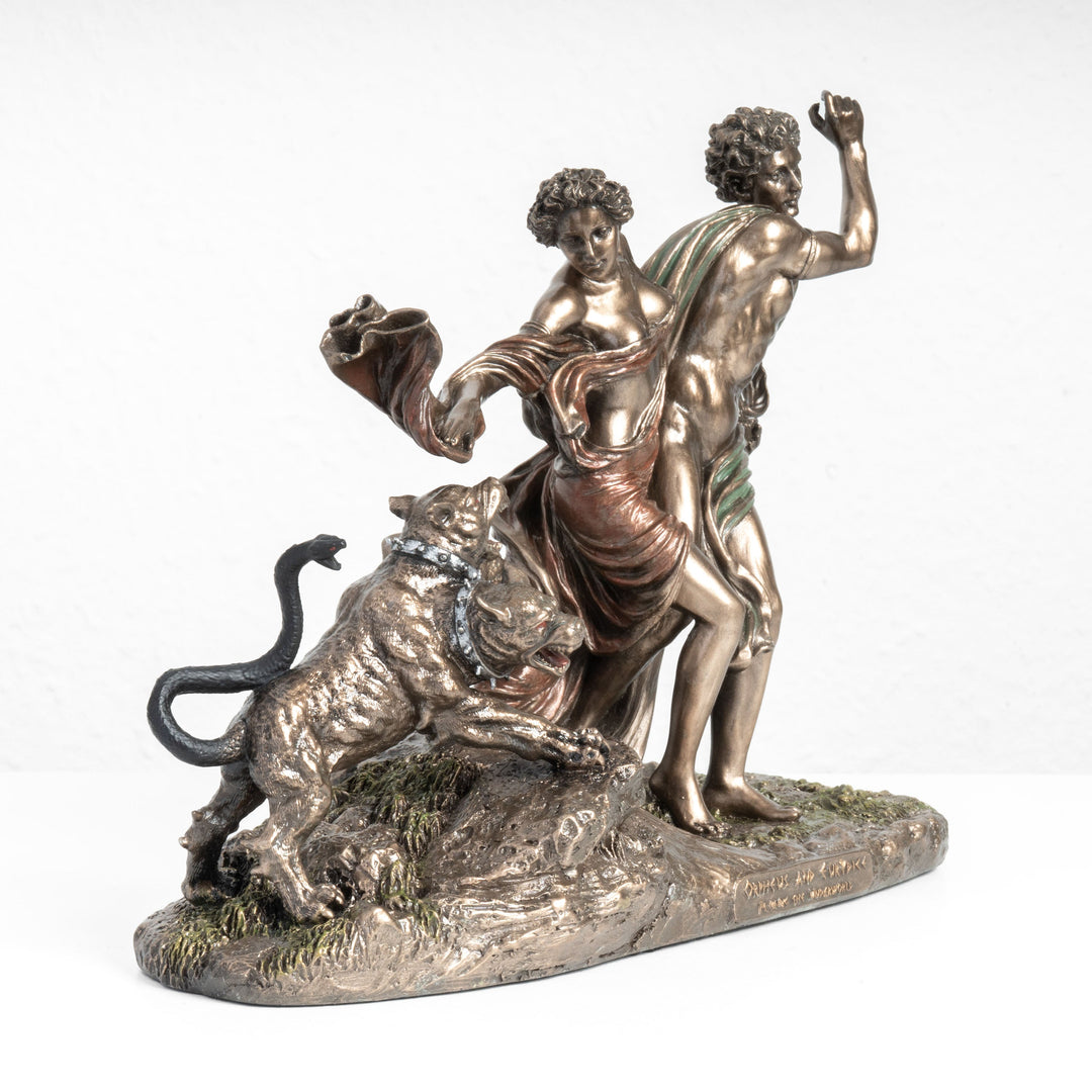 Orfeusz és Eurüdiké szobor – Menekülés az alvilágból (Hidegen öntött bronz szobor)