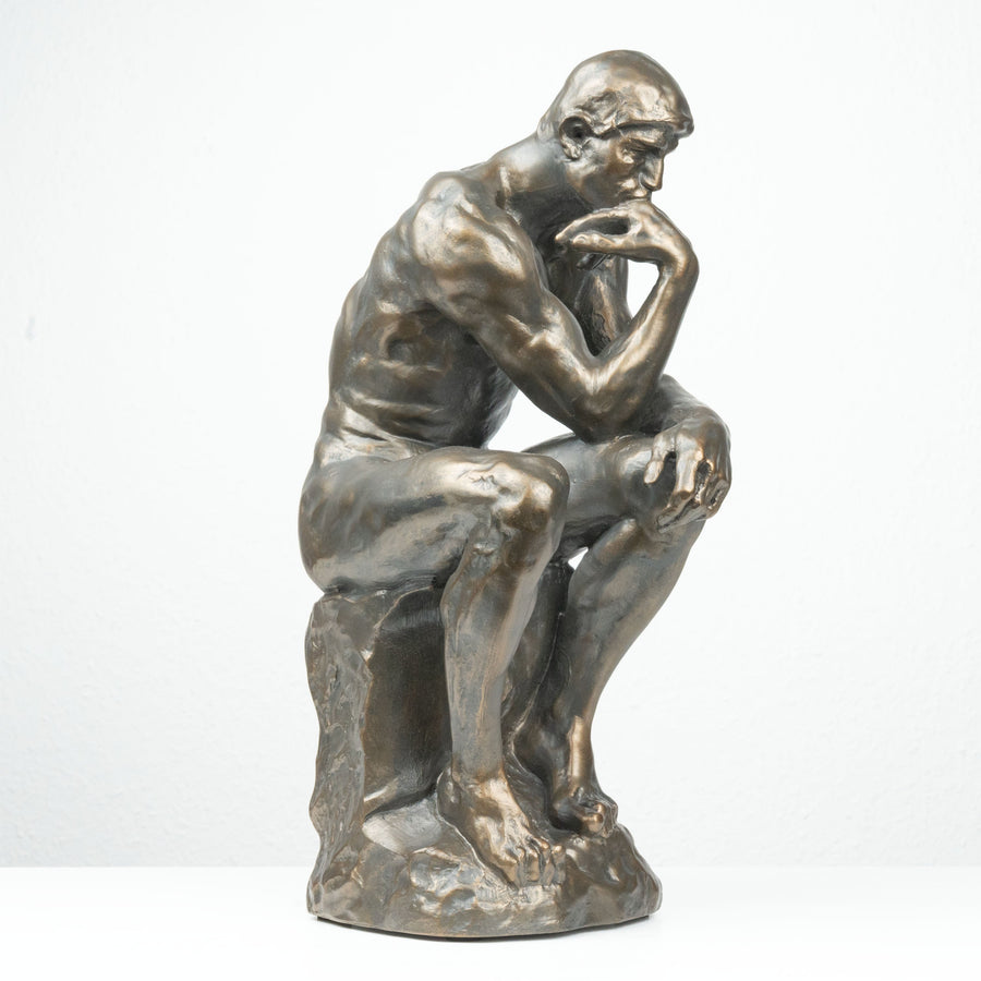 A Gondolkodó Szobor Rodin Alkotása (Nagy, Hideg öntvény bronz szobor)