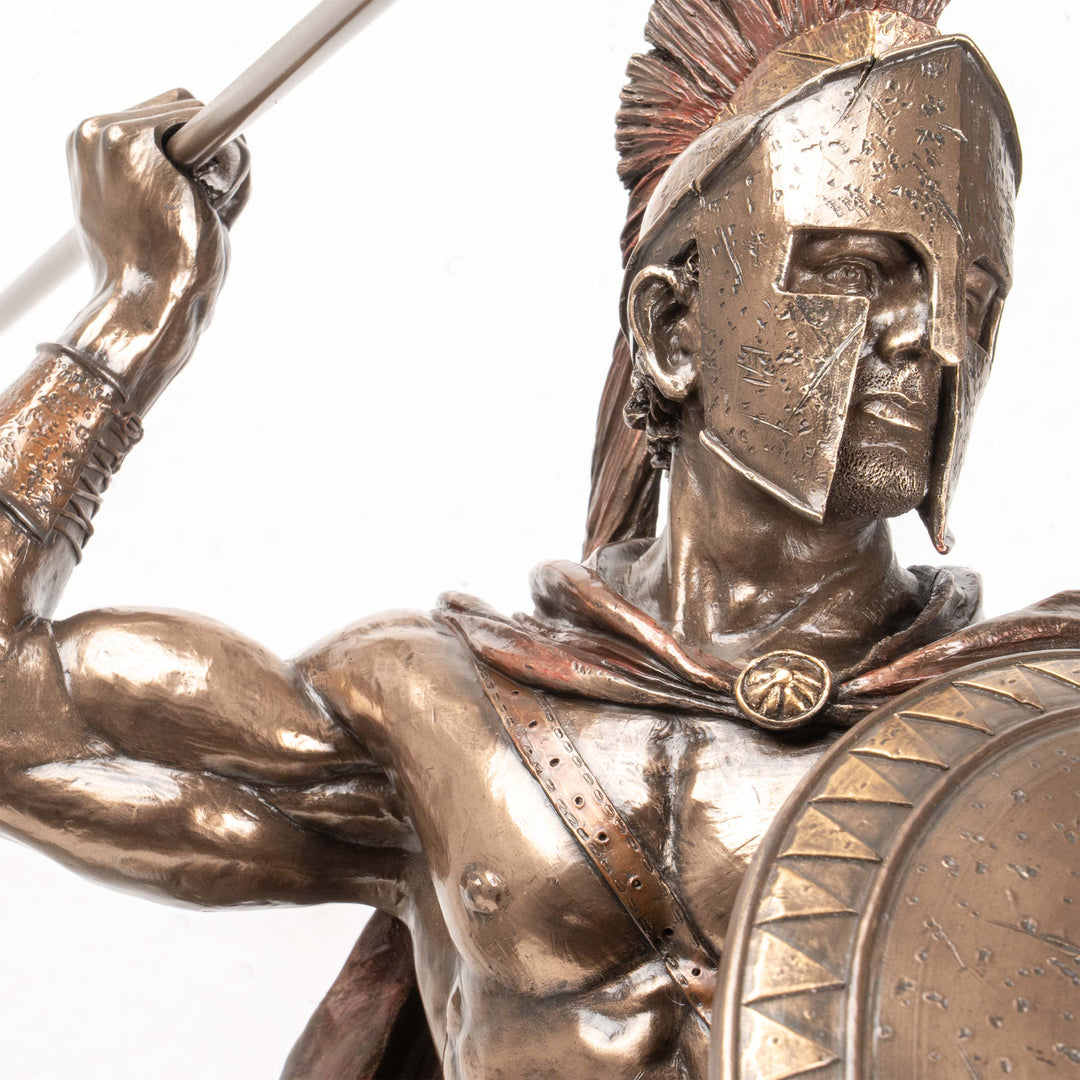 Leonidász Görög Harcos Bronz Szobor – Thermopülai Hős (Nagy – Hidegen Öntött Bronz Szobor)