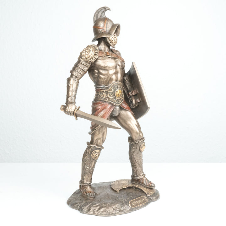 Murmillo Gladiátor Szobor (Hidegen öntött bronz szobor)