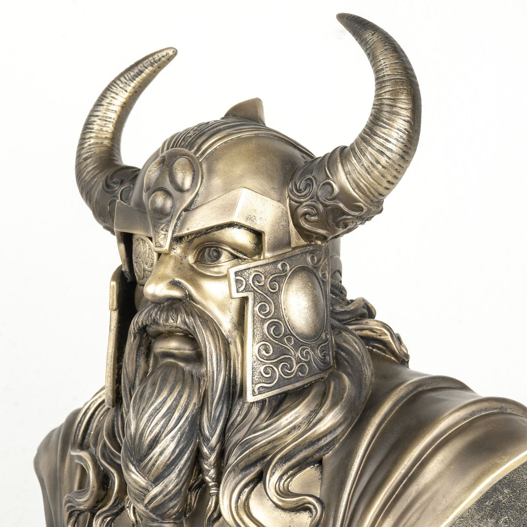 Odin mellszobor — Az északi istenek atyja (Bronz hatású szobor)
