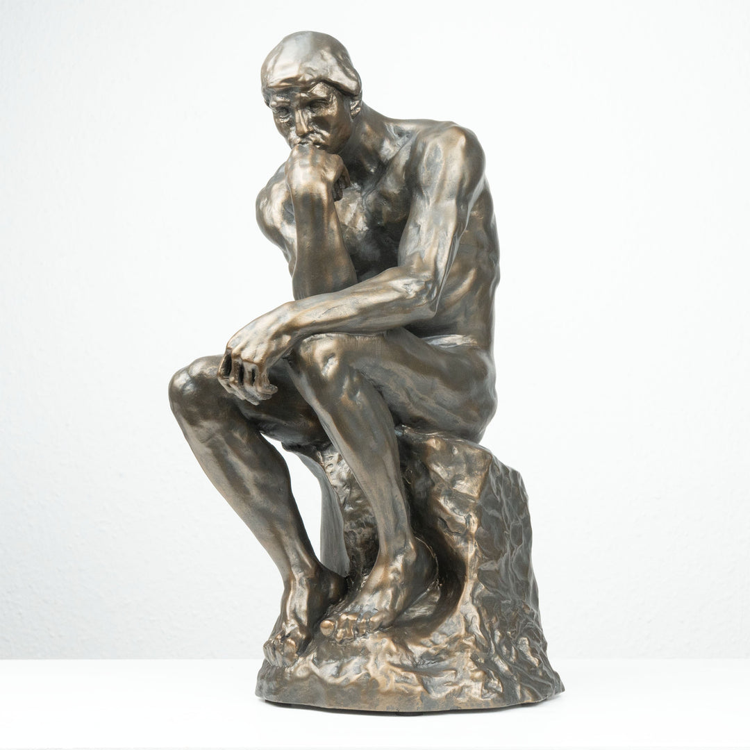 A Gondolkodó Szobor Rodin Alkotása (Nagy, Hideg öntvény bronz szobor)