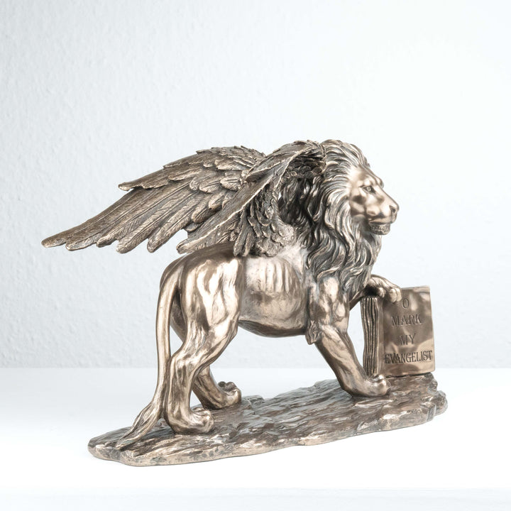 Szárnyas Oroszlán Szobor – Szent Márk, Velence jelképe (Hidegen öntött bronz szobor)