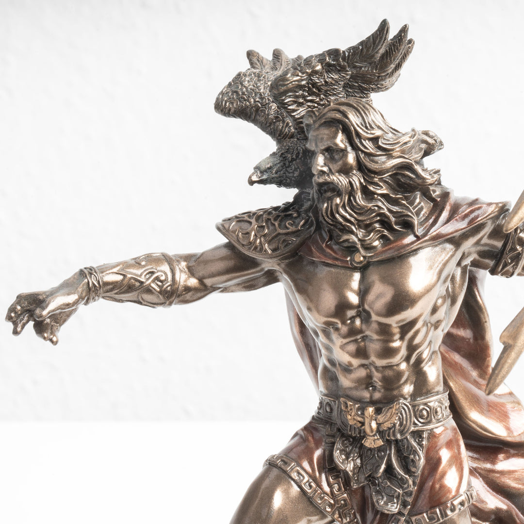 Zeusz görög isten szobor – Olümposz királya (Hidegen öntött bronz szobor)