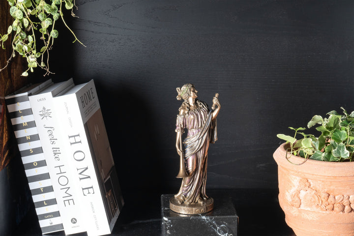 Klió, a történelem múzsájának szobra (Hidegen öntött bronz szobor)