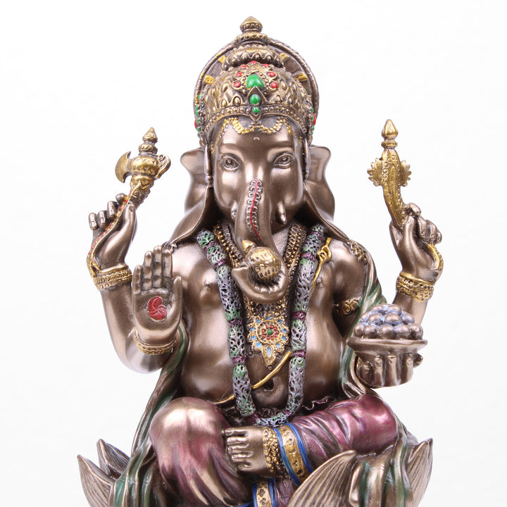 Ganesha Indiai Isten Szobra (Hideg öntvény bronz szobor)