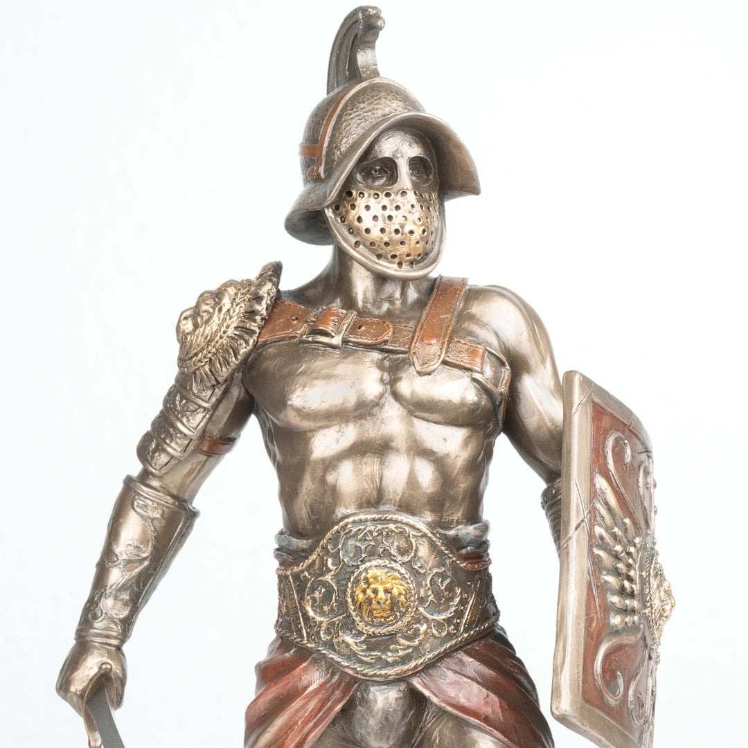 Murmillo Gladiátor Szobor (Hidegen öntött bronz szobor)
