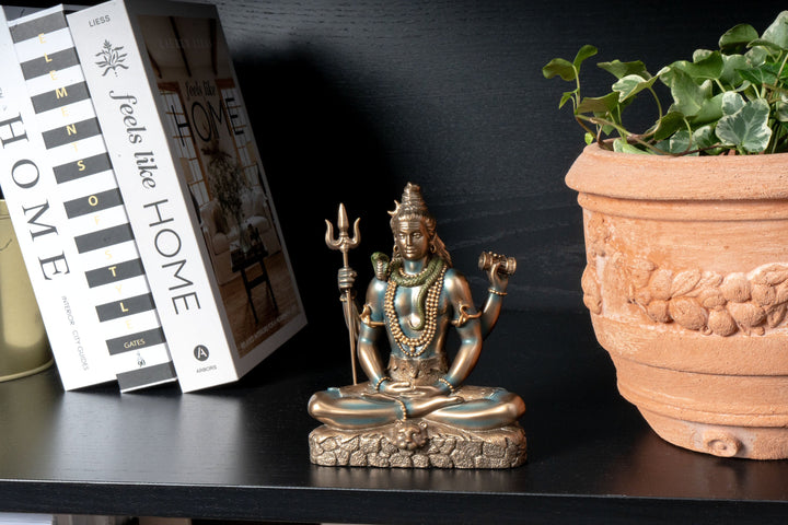 Siva indiai isten szobra (Hidegen öntött bronz szobor)