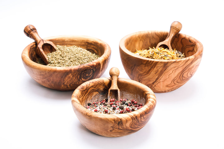 Kézműves olajfa tálkészlet (6 db-os)