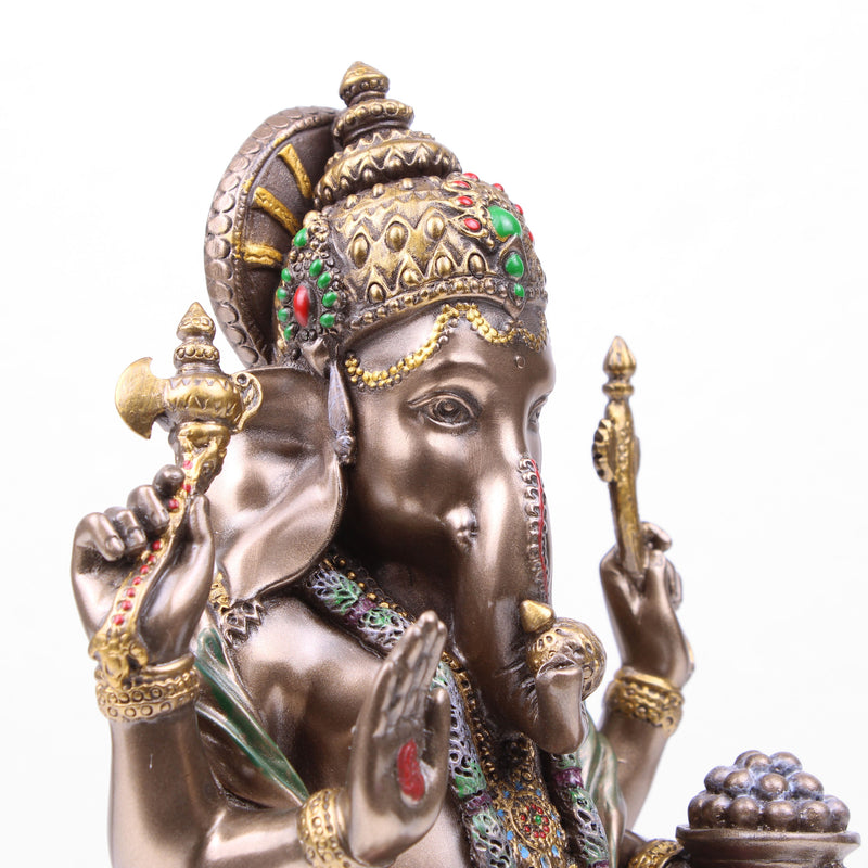 Ganesha Indiai Isten Szobra (Hideg öntvény bronz szobor)