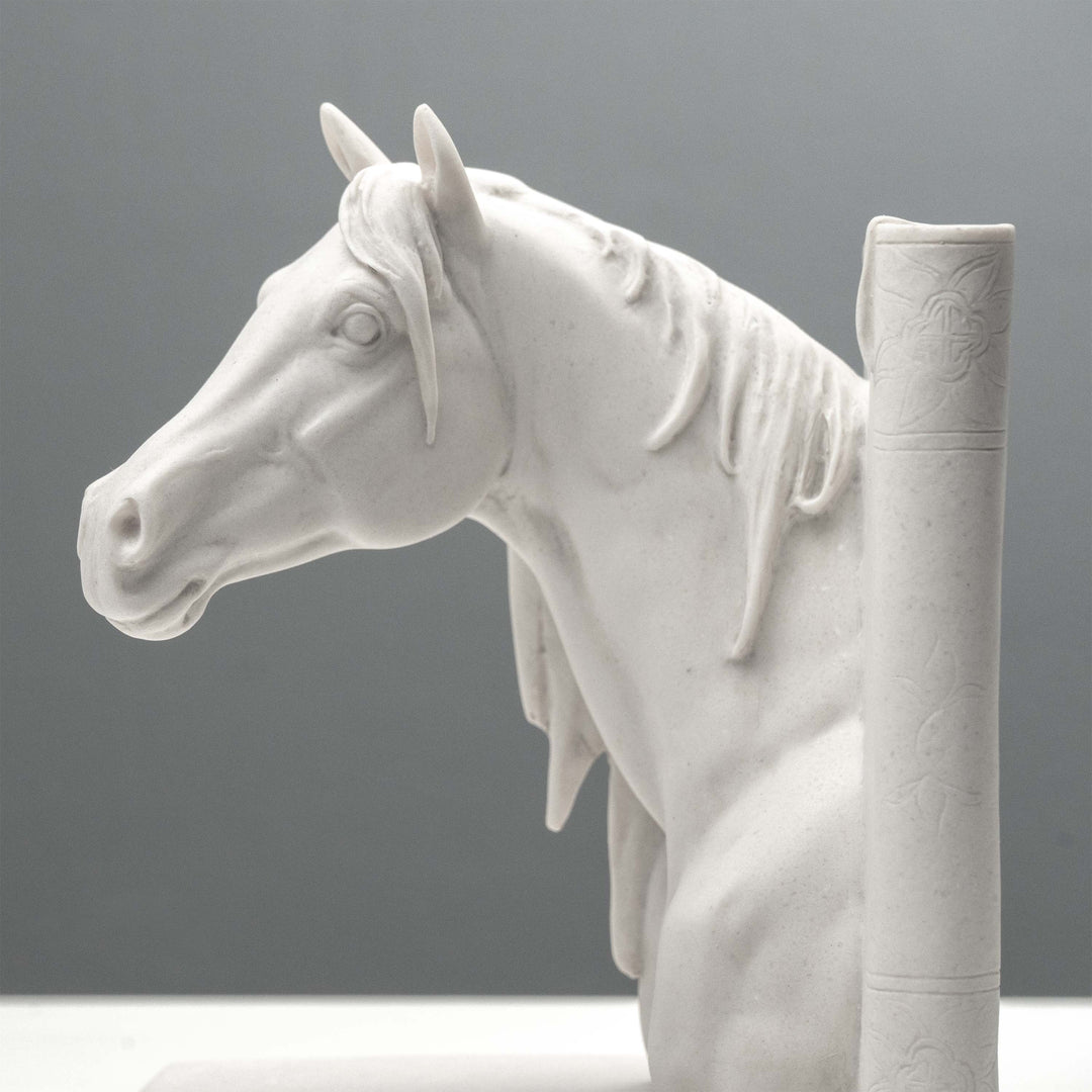 Lófej Könyvtámasz – Páros lovas mellszobor