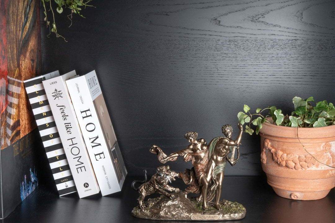 Orfeusz és Eurüdiké szobor – Menekülés az alvilágból (Hidegen öntött bronz szobor)