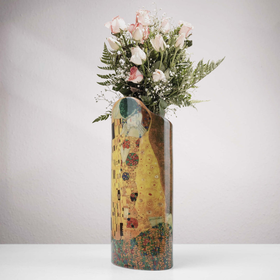 Kerámia Váza – „Klimt Csókja”