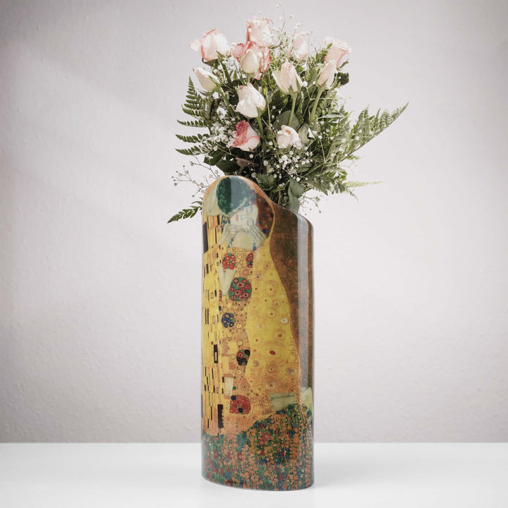 Kerámia Váza – „Klimt Csókja”