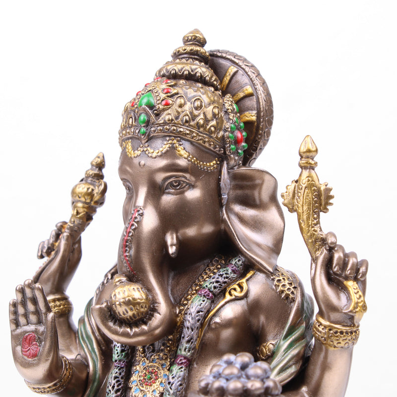 Ganesha Indiai Isten Szobra (Hideg öntvény bronz szobor)