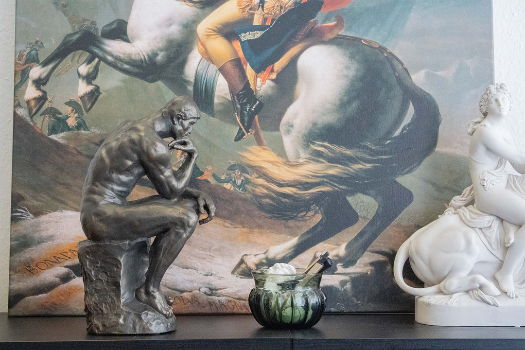 A Gondolkodó Szobor Rodin Alkotása (Nagy, Hideg öntvény bronz szobor)