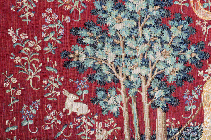 A hölgy és az unikornis gobelin faliszőnyeg (jacquard szövés)