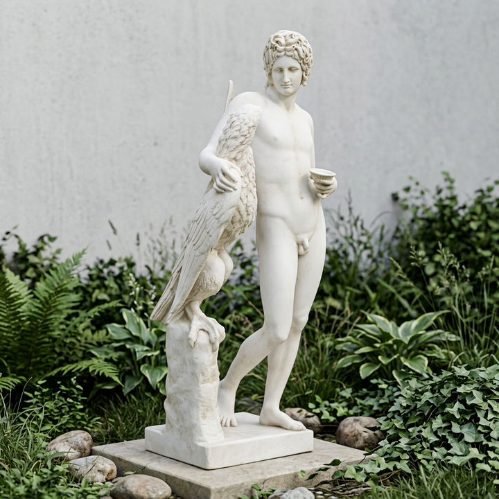 Ganymede életnagyságú szobra