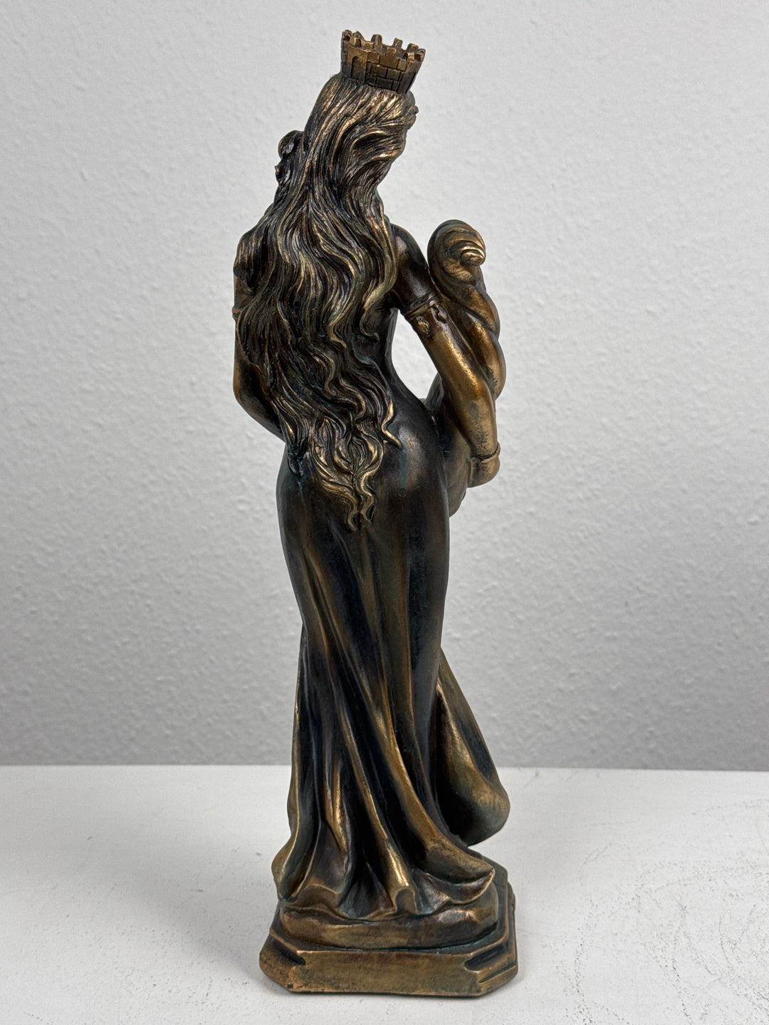 Fortuna Istennő Szobor – Görög Szerencseistennő (Antikolt bronz hatású)