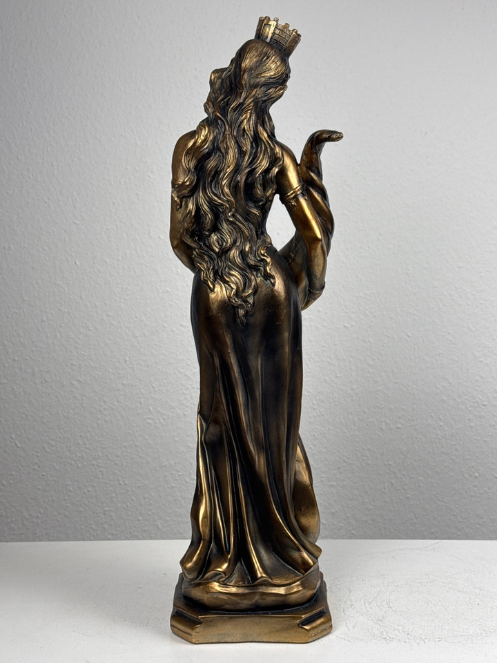 Fortuna Istennő Szobor – Görög Szerencseistennő (Nagy, antikolt bronz hatású)
