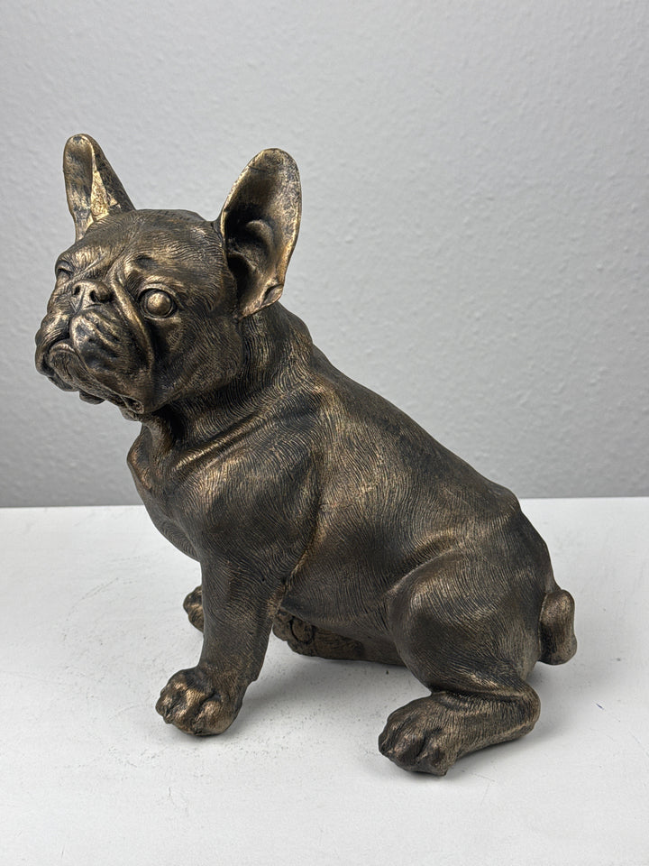 Ülő Bulldog Szobor (Bronz Hatású)