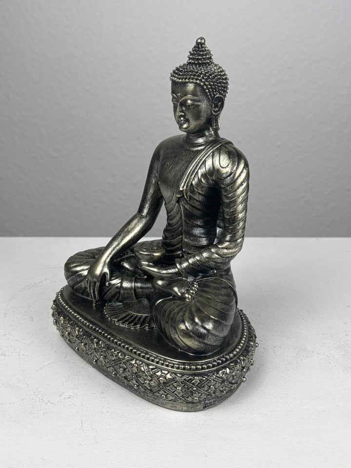 Meditáló Buddha Szobor (Bronz Hatású)