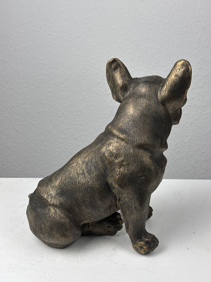 Ülő Bulldog Szobor (Bronz Hatású)