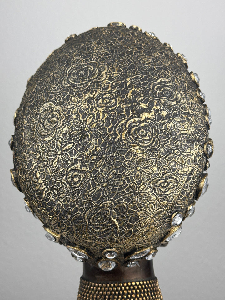 Fenséges Afrikai Királynő Mellszobor (Bronz Hatású)
