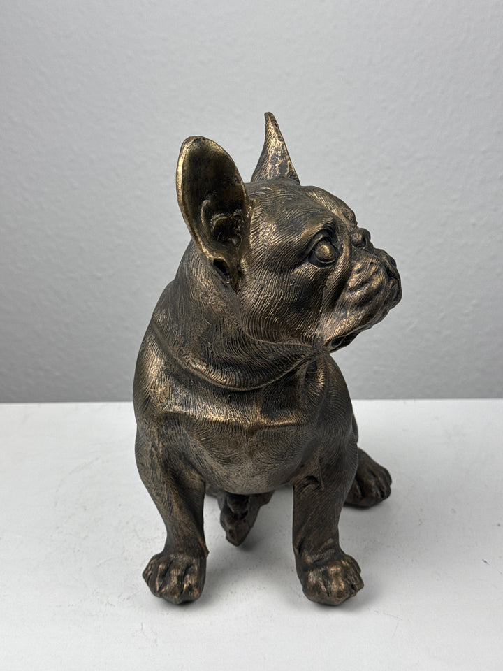 Ülő Bulldog Szobor (Bronz Hatású)