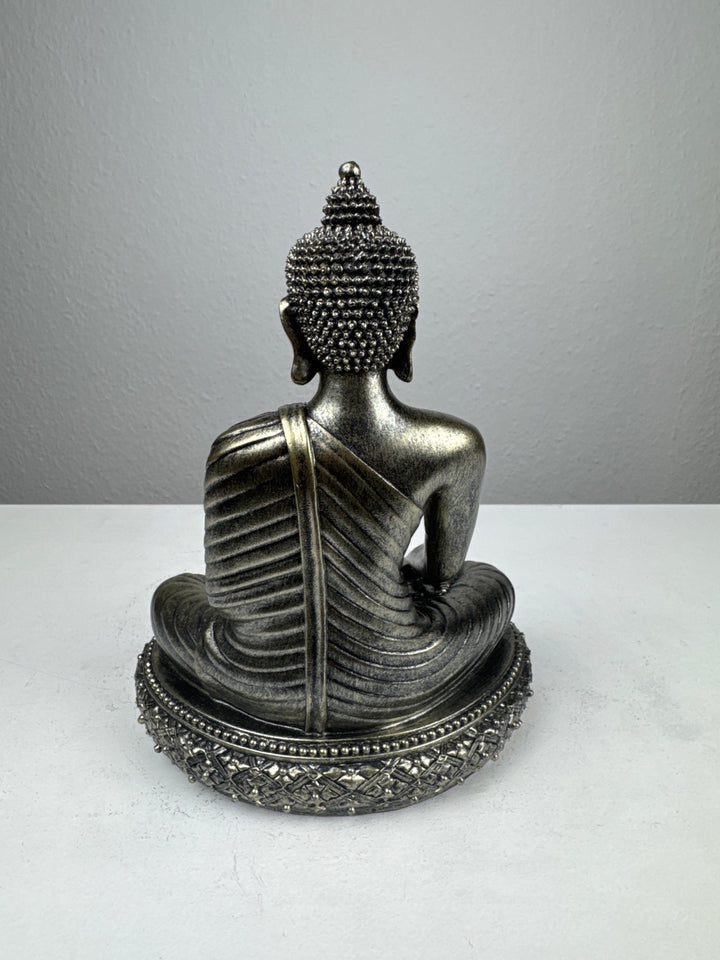 Meditáló Buddha Szobor (Bronz Hatású)